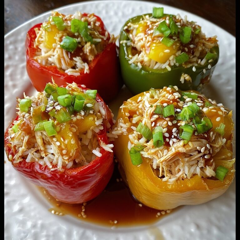 Chicken Teriyaki Pineapple Stuffed Peppers Recipe