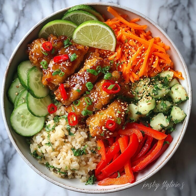 Sweet Chili Chicken Bowl with Zesty Coconut Lime Drizzle Recipe